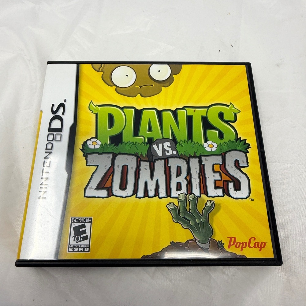 Nintendo DS Plants vs Zombies Case and Manual Only PopCap Games Replacement